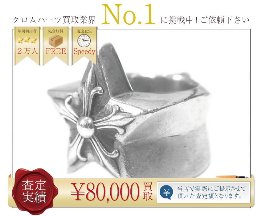 クロムハーツ高価買取!ラージスターリング高額査定中!
