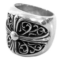 クロムハーツ クラシックオーバル クロス リング ＃19程度 画像