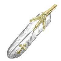 トラヴィスワーカー × TARO WASHIMI ワシミタロウ K18 イーグル クロウ アラベスク フェザー アロー クロス 画像