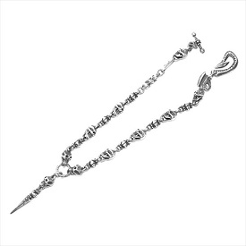 トラヴィスワーカー ドラゴンフック 10スカル ウォレットチェーン シルバー 画像