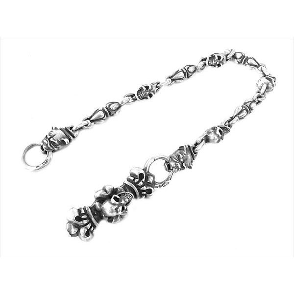 スカル ４ハート ゴシック キーパー ブルドッグヌードル ウォレットチェーン 画像