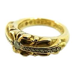 クロムハーツ 22K ベビークラシック フローラル クロス パヴェダイヤ リング ゴールド 画像