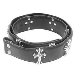 クロムハーツ CHクロス レザー ストラップ ベルト 画像