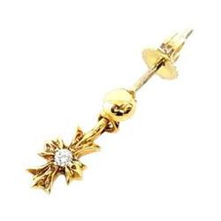 クロムハーツ 22K タイニーE CH ドロップ 2P ダイヤ ピアス ゴールド 画像