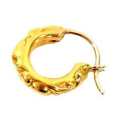 クロムハーツ 22K TNY HOOP SCRL タイニー スクロール フープ ピアス 画像