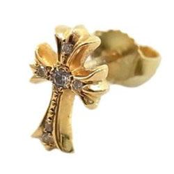 クロムハーツ 22K ER STD CH CRS2 FAT スタッド クロス ダイヤ ピアス 画像