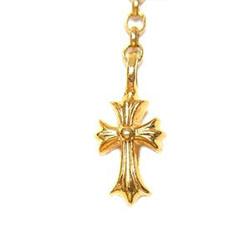 クロムハーツ CH ROSARY BEAD CHAIN 22K クロスボール ビーズ チェーン ロザリオ 画像