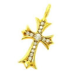 クロムハーツ 22K タイニー ファット クロス パヴェダイヤ ペンダントトップ 画像