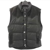 クロムハーツ PUFFY WSTRN V1J レザー切替 ダウンベスト 画像