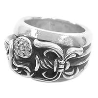 クロムハーツ Dagger Heart ring PAVE DIAMOND ダガーハート パヴェダイヤ シルバー 画像