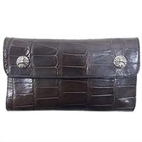 クロムハーツ WAVE ALLIGATOR クロスボールボタン アリゲーター ウェーブ ウォレット 画像