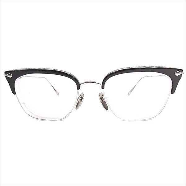 SLUNTRADICTIONクロス ボール ハーフリム メガネ 画像