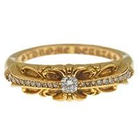 クロムハーツ 22K ベビークラシック フローラル クロス リング (原本無) 画像