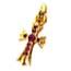 クロムハーツ 22K BABY FAT CROSS ベビーファットクロス ルビー 画像