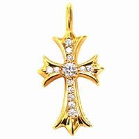 クロムハーツ 22k タイニー ファット クロス ダイヤ ネックレス（原本有） 画像