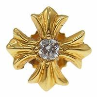 クロムハーツ 22K CHプラス スタッドピアス ダイヤ（原本有） 画像