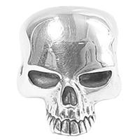 クレイジーピッグ cpd27 ラージ エビル スカル リング シルバー 画像