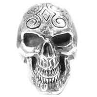 クレイジーピッグ ENGRAVED SKULL エングレーブ スカル リング シルバー 画像