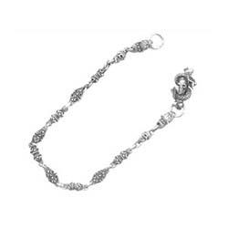 ガボール スネーク ブルドッグ スカル スパイク オーバル ウォレットチェーン 画像