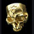 ガボール 10k Gold Large Skull Without Jaw Ring (Mat Color Finish)[10k-14] 画像