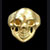 ガボール 10k Gold Old Single Skull Ring (Pure Gold Color Finish)[10k-27] 画像
