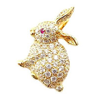 GPJ180 K18 Lucky B うさぎ ペンダントトップ画像