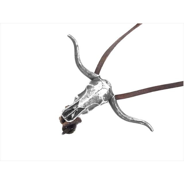 バッファロー ループタイ ネックレス シルバー 画像