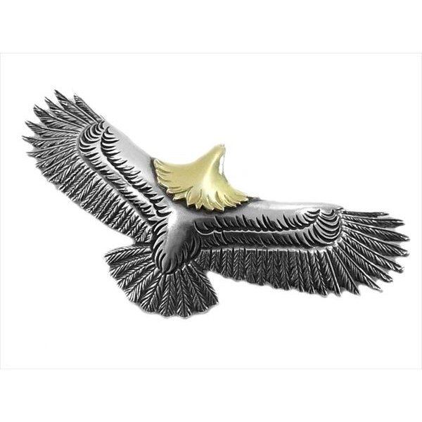 両目ダイヤ 頭金 大イーグル トップ K18 × シルバー L 画像