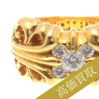 クロムハーツ 22K K&Tリング 5PDIA高額査定