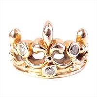 ロイヤルオーダー TIARA W/Dia 18KPG RO刻印 ティアラ クラウン ダイヤ リング 画像