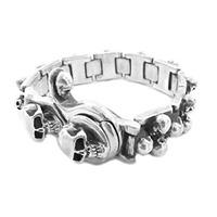 スタンリーゲス マルチ スカル リンク クリップ ブレスレット 画像