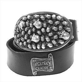 スタンリーゲスstanley guessマルチスカルベルトシルバーバッグル