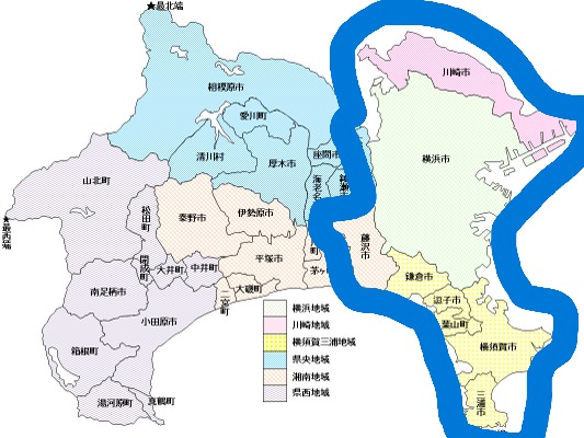 埼玉県の当社無料回収先の地図画像