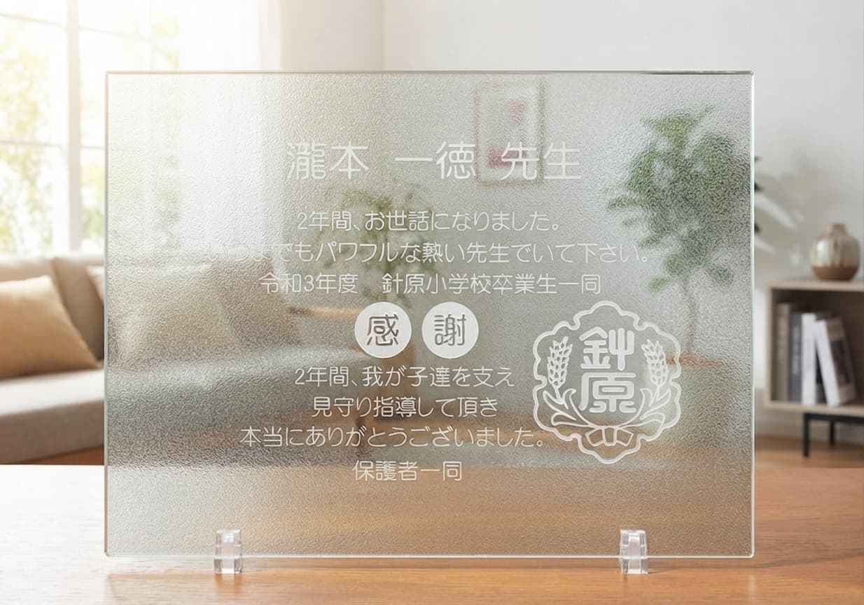 即日で作成したロゴ入りオリジナル彫刻名入れマウスパッド