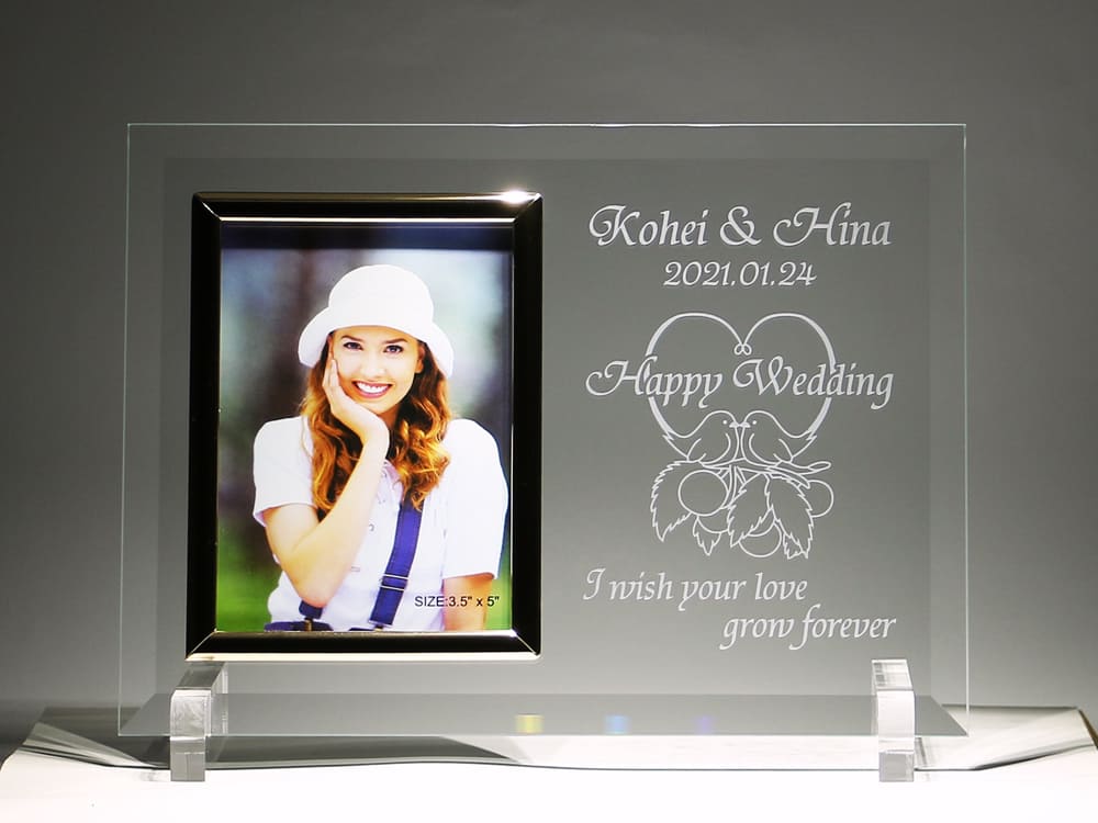 結婚祝い名入れフォトフレーム