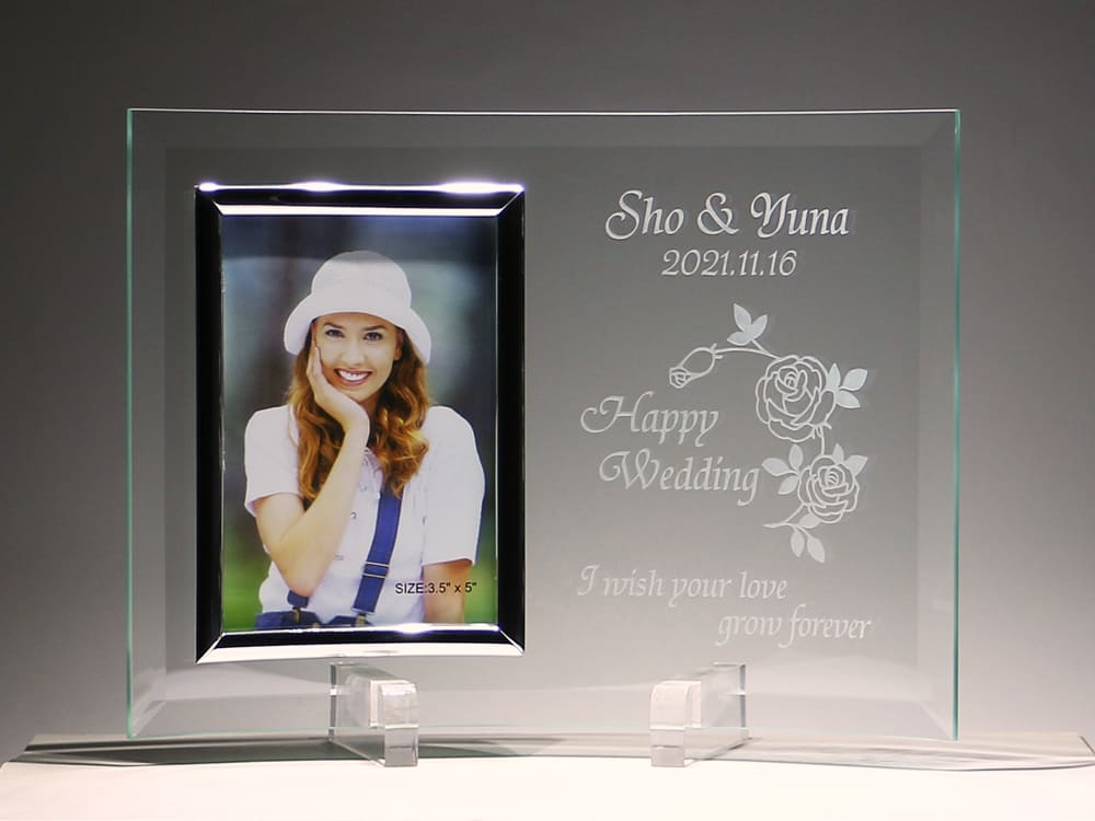 結婚祝い名入れフォトフレーム