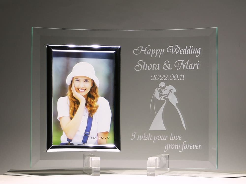 結婚祝い 名入れフォトフレーム