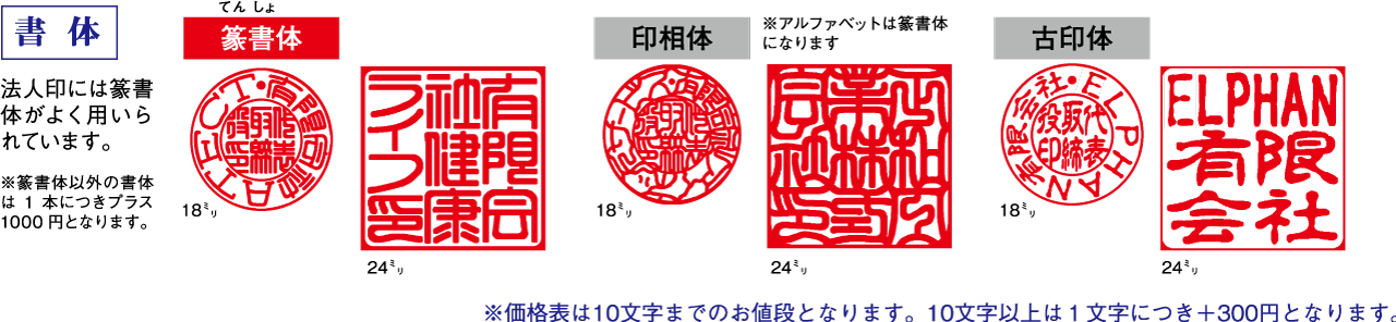 書体サンプル