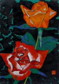 日本画　真野尚文　緋艶 愛知県刈谷市の絵画教室 恵舟庵アートスタジオ-講師ギャラリー