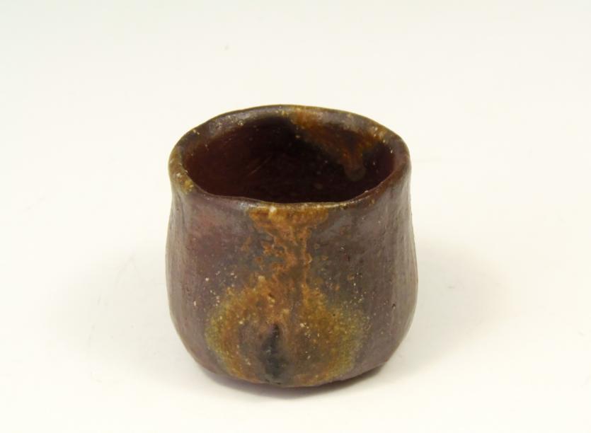 備前焼 森陶山作 窯変扁壺 伝統工芸師 茶道具