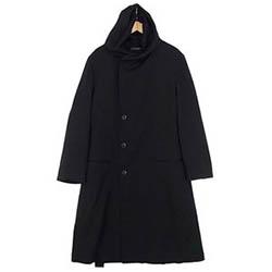 ヨウジヤマモト 19AW HC-C01-140-2A REGULATION MEN W ギャバ フード ロング コート 画像