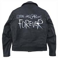 ルイスレザー ×コムデギャルソン AD17 青山限定 FOREVER ペイント レザー ライダース ジャケット 画像
