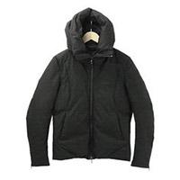 アタッチメントK832-006 タイプライター レザー 加工フーデッド ダウンジャケット 画像