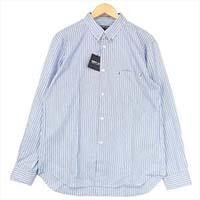 コムデギャルソン オムドゥ AD2019 DD-B024 カシメスナップ ボタンダウン ストライプ 長袖シャツ 画像