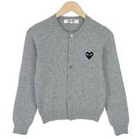 プレイコムデギャルソン AZ-N023 ハート ウール カーディガン グレー系 画像