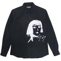 ヨウジヤマモト POUR HOMME 宮沢りえ スパンコール 顔 ウール 16AW 長袖シャツ 画像