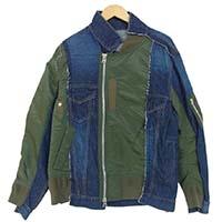 サカイ Re-Make MA-1 Doccing Denim Jacket 再構築MA-1ドッキングデニムジャケット 19SS 画像