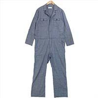 アンユーズド コットン リネン混 オールインワン チェック つなぎ ツナギ 画像