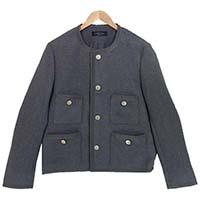 アンユーズド 15ss linton Collarless ノーカラージャケット チャコール系 画像