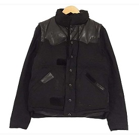 ミハラヤスヒロ 41101285 クラッシュ リペア&焼き加工 2WAY 切替 ダウンジャケット 画像